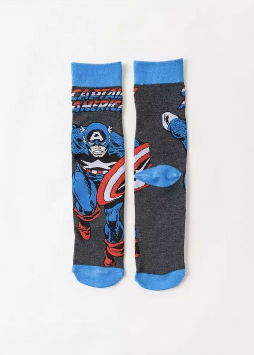 Marvel Socks - Marvel Comics Captain America Crew Socks - Marvelofficial.com