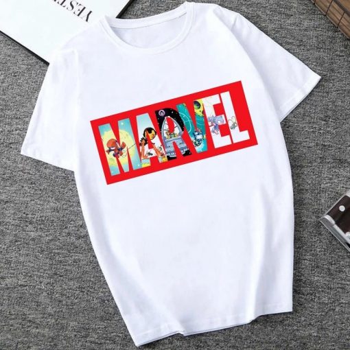 Marvel Colors Characters Logo T-Shirt