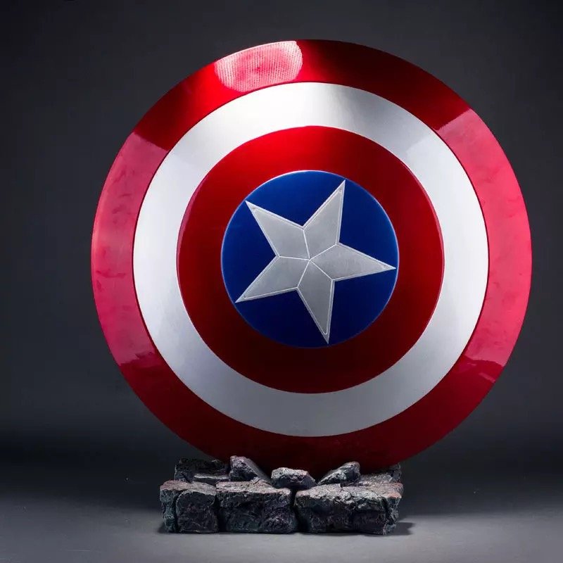 Captain America Shield – 1:1 Scale Metal Prop Replica, 22 Inches, Screen Accurate