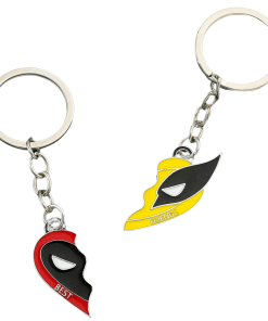 Deadpool Wolverine friends keychain