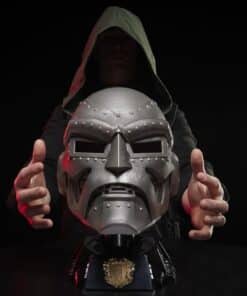 Fantastic Four Marvel Legends Series Doctor Doom Roleplay Helmet - detail view - marvelofficial.com - marvel prop replica