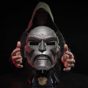 Fantastic Four Marvel Legends Series Doctor Doom Roleplay Helmet - detail view - marvelofficial.com - marvel prop replica