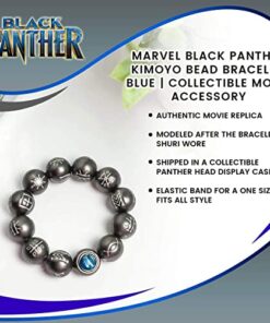 Black Panther Kimoyo Blue Bead Bracelet Prop Replica - marvelofficial.com - best marvel replica