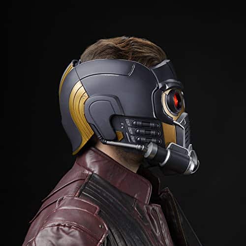StarLord Marvel Legends Series Electronic Helmet with Light and Sound FX - detail view - marvelofficial.com - best marvel prop replica