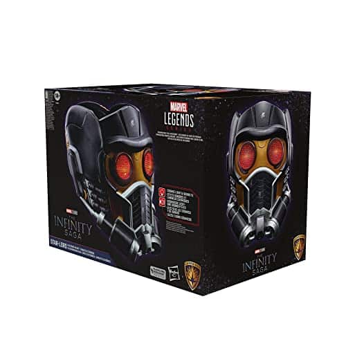 StarLord Marvel Legends Series Electronic Helmet with Light and Sound FX - detail view - marvelofficial.com - best marvel prop replica