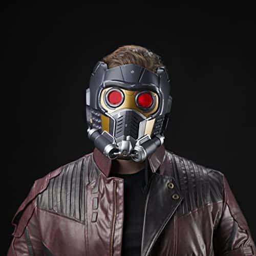 StarLord Marvel Legends Series Electronic Helmet with Light and Sound FX - detail view - marvelofficial.com - best marvel prop replica