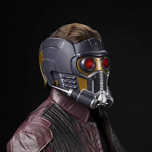 StarLord Marvel Legends Series Electronic Helmet with Light and Sound FX - detail view - marvelofficial.com - best marvel prop replica
